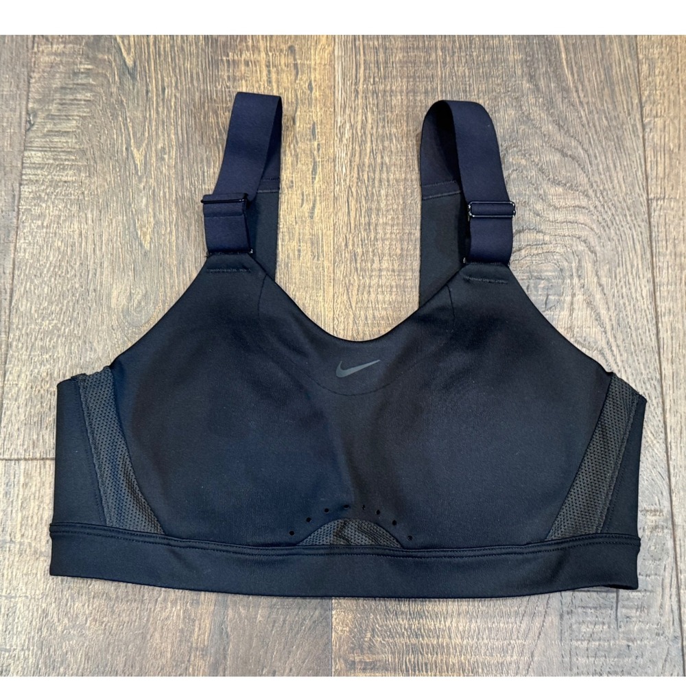 Nike Dri-FIT Sports Bra High‎ Support Adjustable Straps Black Size S